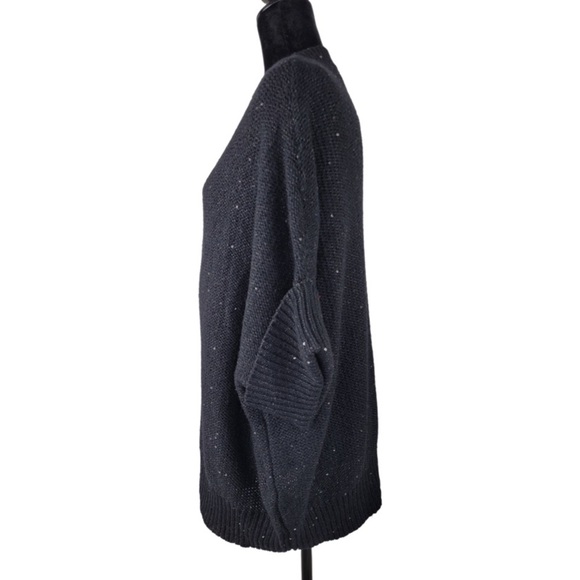 NWT Talbots Woman’s black buttoned cardigan sweater dolman elbow sleeve L Petite - Picture 9 of 10